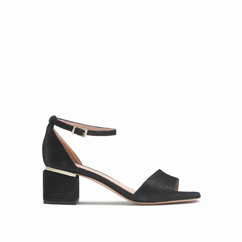 Russell & Bromley Twothebar Two Strap Sandals Women's Black [GHP6120GI]